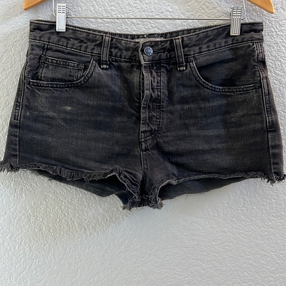 Free People Pants - Free People High Rise Button Fly Black Shorts